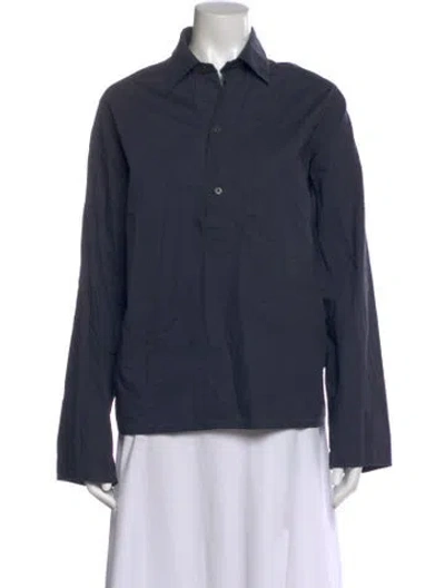 Pre-owned Sofie D'hoore Long Sleeve Blouse In Blue
