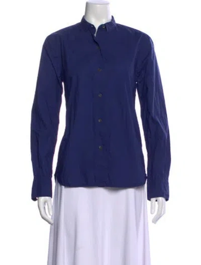 Pre-owned Sofie D'hoore Long Sleeve Button-up Top In Blue
