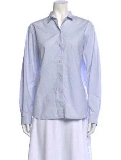 Pre-owned Sofie D'hoore Long Sleeve Button-up Top In Blue