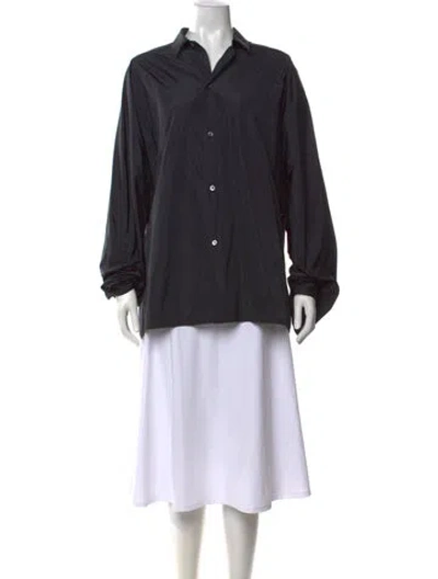 Pre-owned Sofie D'hoore Long Sleeve Button-up Top In Grey