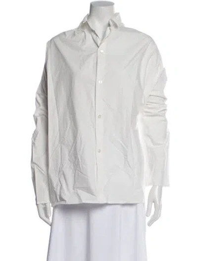Pre-owned Sofie D'hoore Long Sleeve Button-up Top In Neutral