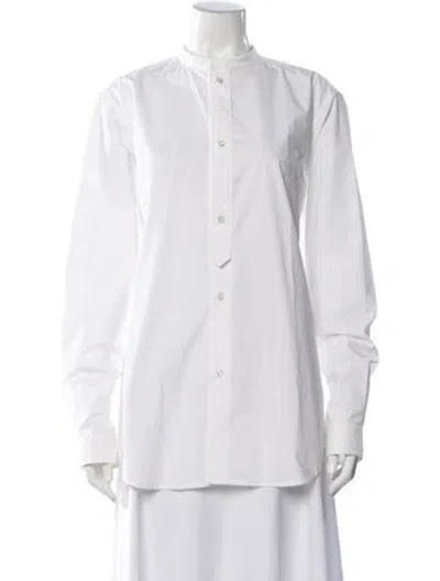 Pre-owned Sofie D'hoore Long Sleeve Button-up Top In White