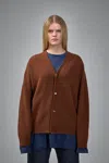 Sofie D'hoore Mabuse Seamless V-neck Cardigan Long Sleeves Knit In Brown