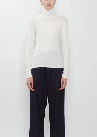Sofie D'hoore Malika Cotton Cashmere Turtleneck In White