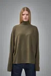 Sofie D'hoore Marchi High Neck Oversized Pullover Long Sleeves Knit In Green