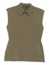 Sofie D'hoore May Polo-collar Wool Vest In Green