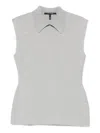 Sofie D'hoore May Sleeveless Collared Top In Gray