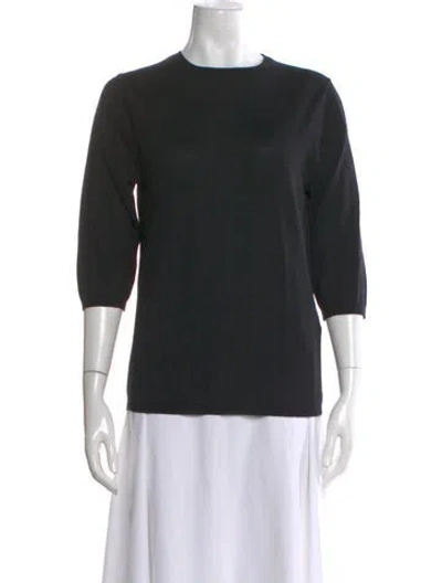 Pre-owned Sofie D'hoore Merino Wool Crew Neck Sweater In Black