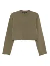Sofie D'hoore Metsu Cropped Wool Sweater In Green
