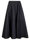 Sofie D'hoore Flowing Midi Cotton Skirt In Black