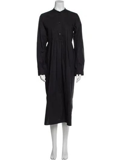Pre-owned Sofie D'hoore Mock Neck Long Dress In Black