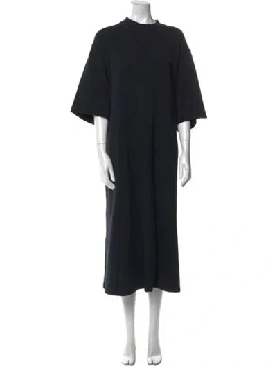 Pre-owned Sofie D'hoore Mock Neck Long Dress In Black