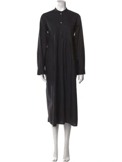 Pre-owned Sofie D'hoore Mock Neck Midi Length Dress In Black