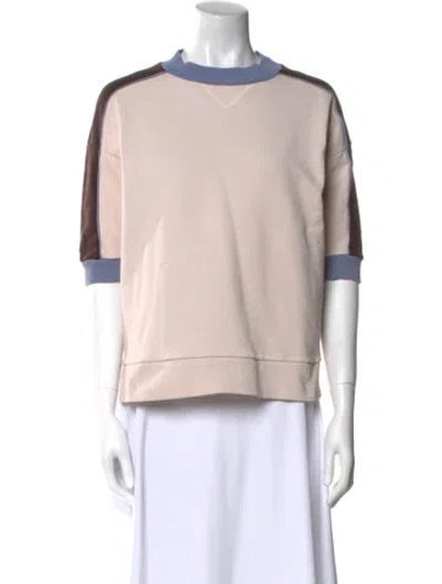 Pre-owned Sofie D'hoore Mock Neck Three-quarter Sleeve Sweatshirt In Pink