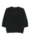 Sofie D'hoore Mouse Round-neck Half-sleeve Top In Black