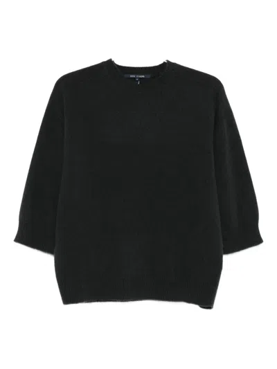 Sofie D'hoore Mouse Round-neck Half-sleeve Top In Black