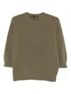 Sofie D'hoore Mouse Round-neck Wool Top In Green