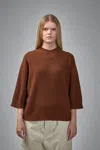 Sofie D'hoore Mouse Seamless C-neck 3/4 Sleeves Knit In Brown