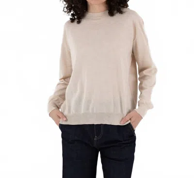 Sofie D'hoore Muscat Fine Merino Crew Neck Sweater In Nude Melange In Neutral