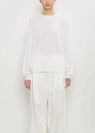 Sofie D'hoore Muscat Wool Crewneck Pullover In White
