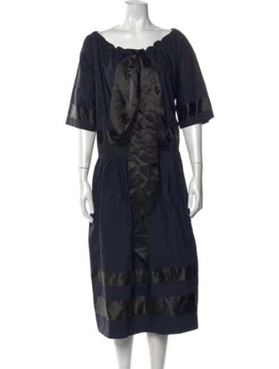 Pre-owned Sofie D'hoore Off-the-shoulder Midi Length Dress In Blue