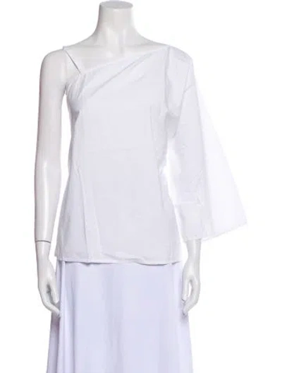 Pre-owned Sofie D'hoore One-shoulder Three-quarter Sleeve Tunic In White