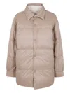 Sofie D'hoore Orlov Quilted Button-fastening Jacket In Neutral
