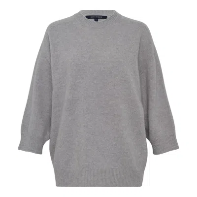 Sofie D'hoore Oversized 3/4 Sleeve Top In Gray