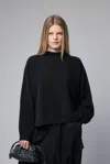 Sofie D'hoore Oversized Boxie Pullover L/sl C/neck In Black