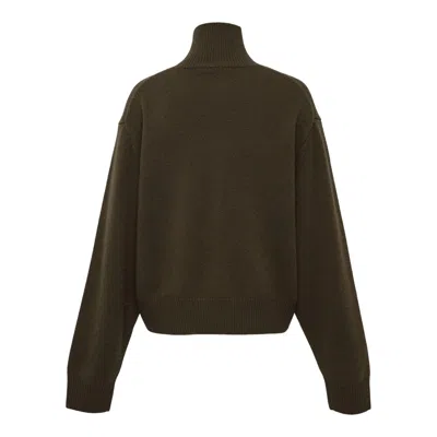 Sofie D'hoore Oversized High Neck Long Sleeve Top In Brown