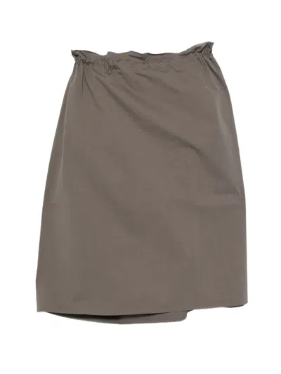 Sofie D'hoore Paperbag-waist Pleated Skirt In Grey
