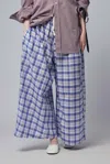 Sofie D'hoore Checked Wide-leg Trousers In Blue
