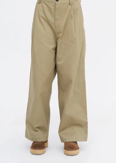 Sofie D'hoore Pasadena Cotton Pant In Khaki In Green