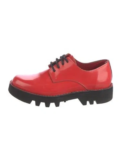 Pre-owned Sofie D'hoore Patent Leather Oxfords In Red