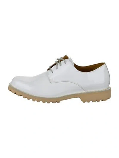 Pre-owned Sofie D'hoore Patent Leather Oxfords In White