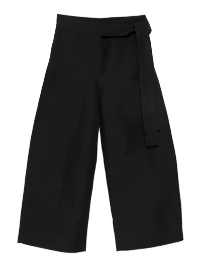 Sofie D'hoore Pepper Wide-leg Cotton Trousers In Black