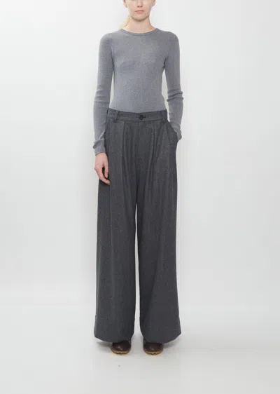 Sofie D'hoore Piaf Light Woollen Felt Pants In Nude