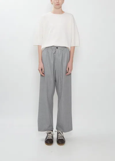 Sofie D'hoore Pinot Ultralight Wool Flannel Pants In Gray