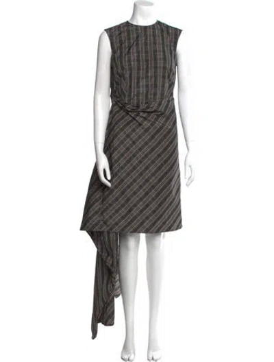 Pre-owned Sofie D'hoore Plaid Print Long Dress In Multi