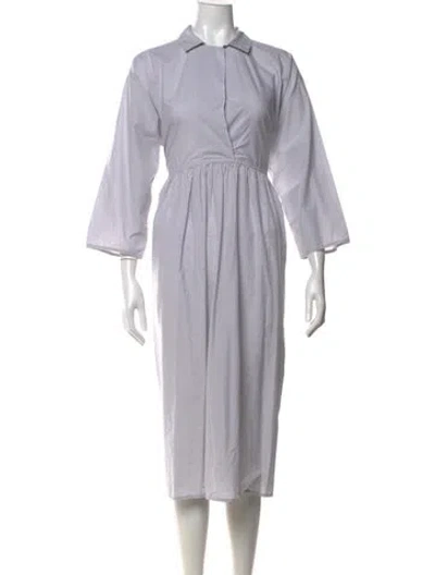 Pre-owned Sofie D'hoore Plaid Print Midi Length Dress In Gray