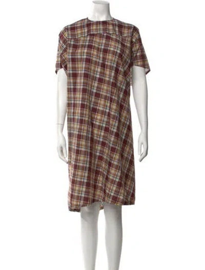 Pre-owned Sofie D'hoore Plaid Print Midi Length Dress In Multicolor