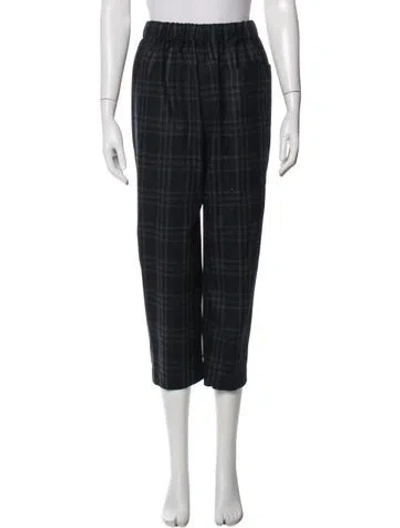 Pre-owned Sofie D'hoore Plaid Print Straight Leg Pants In Blue