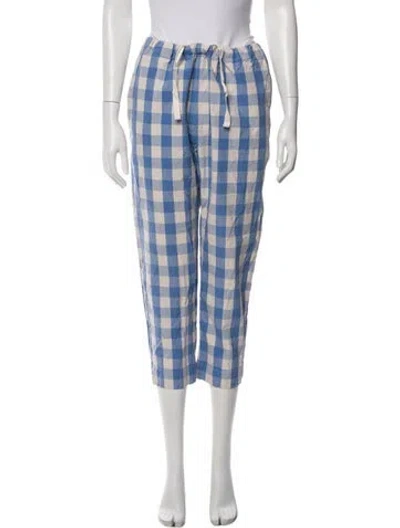 Pre-owned Sofie D'hoore Plaid Print Sweatpants In Blue