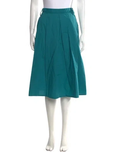 Pre-owned Sofie D'hoore Pleated Accents Knee-length Skirt In Blue