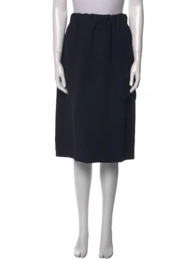 Pre-owned Sofie D'hoore Pleated Accents Knee-length Skirt In Blue