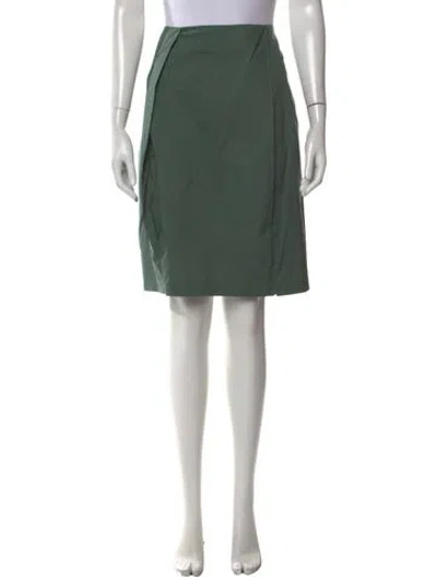 Pre-owned Sofie D'hoore Pleated Accents Knee-length Skirt In Green