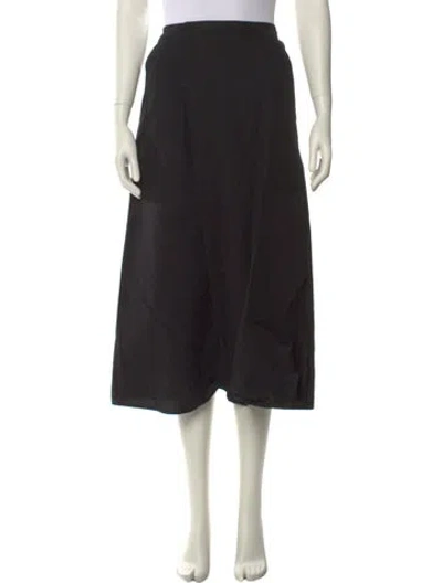 Pre-owned Sofie D'hoore Pleated Accents Midi Length Skirt In Black