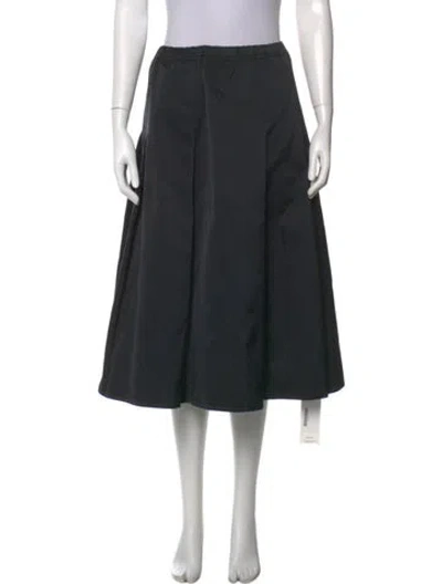 Pre-owned Sofie D'hoore Pleated Accents Midi Length Skirt In Black