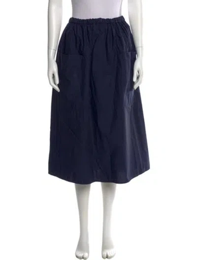 Pre-owned Sofie D'hoore Pleated Accents Midi Length Skirt In Blue