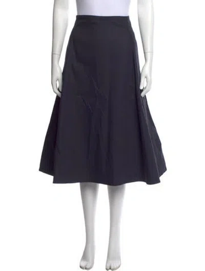 Pre-owned Sofie D'hoore Pleated Accents Midi Length Skirt In Blue